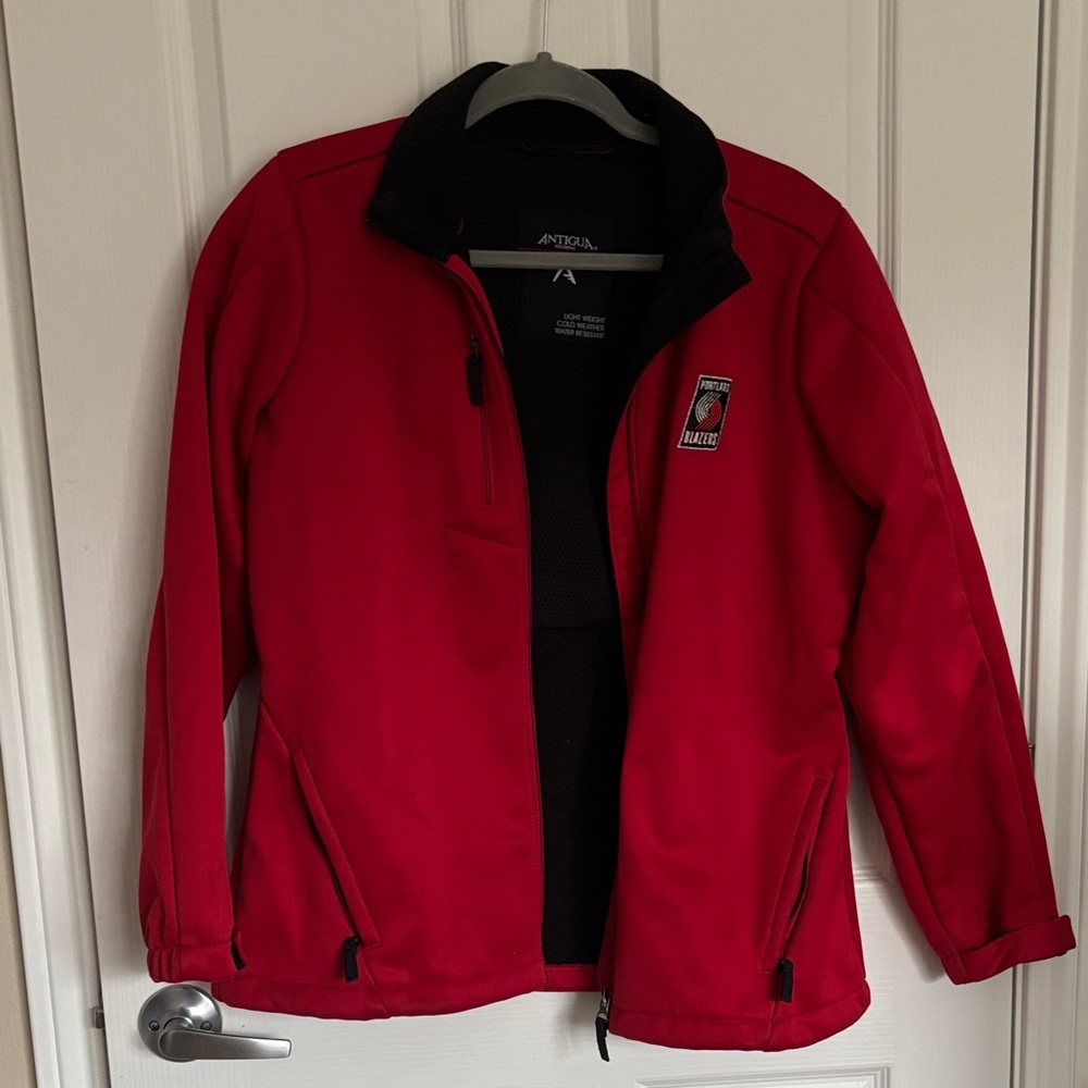 PDX Blazers Red Antigua Jacket with Black Accents